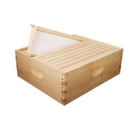 Box Kit - 10 Frame Medium Box with 10 Double Waxed plastic foundation, boxes unassembled